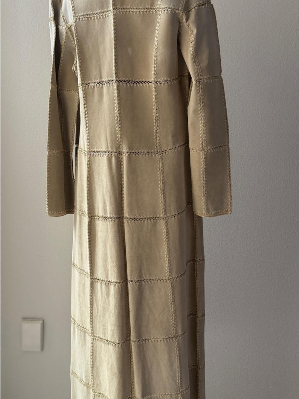 Vintage Boho Suede Maxi Jacket